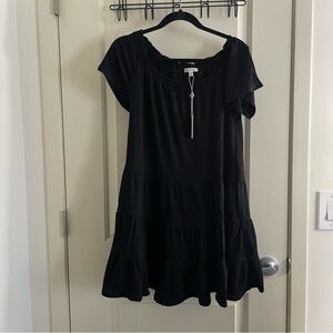 Max Studio black babydoll dress